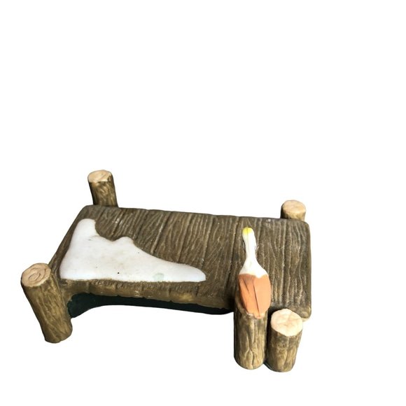 Pacific Rim Christmas Village Accessories Boardwalk Dock Snow Pelicans Piling - Picture 11 of 15